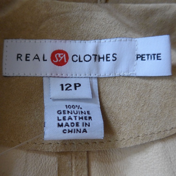 Vintage Real Clothes Women 12P (Fits like P4-6) Leather Shacket and Skirt Set - Picture 15 of 16